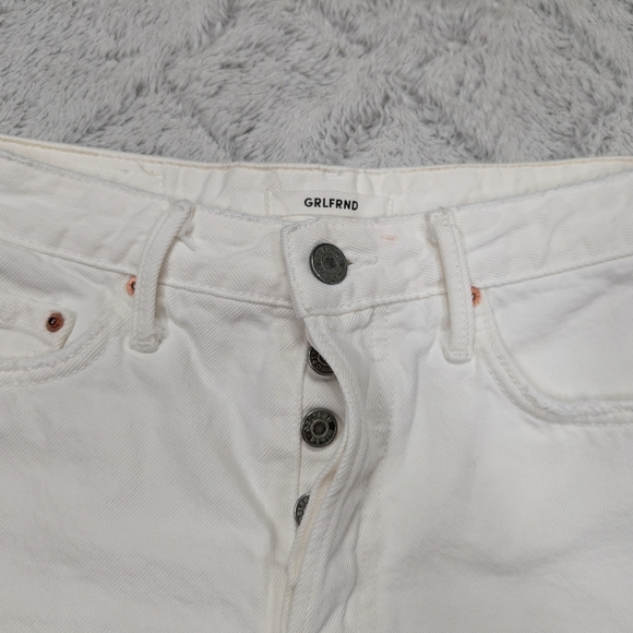 GRLFRND Shorts Womens 25 White Cindy Rock Me Gently Cut Off Denim HR - Picture 2 of 8
